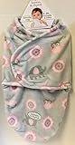 Blankets & Beyond Swaddle Bag Pink & Grey Owls & Elephants (0-3 mos.) by Blankets and Beyond