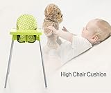 Lorcoo ベビーチェアクッション ベビーチェア 替えクッション グリーンポルカドット