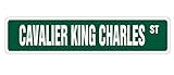 CAVALIER KING CHARLES ストリートサインボード：キャバリアキングチャールズ 英語 道路標識 アメリカ看板 MADE IN U.S.A [並行輸入品]