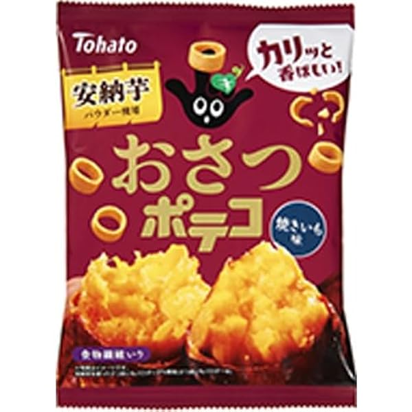 Amazon.co.jp: 東ハト おさつポテコ焼きいも味 52g×12袋 : 食品