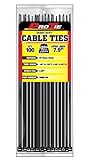 Pro Tie B8HD100 7.9-Inch Heavy Duty Standard Cable Tie UV Black Nylon 100-Pack [並行輸入品]