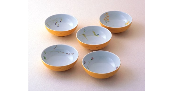 Amazon 和食器 京都 たち吉 黄地草花 小鉢 9 8013 たち吉 食器 グラス カトラリー