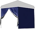 FIELDOOR タープテント2.0ｍ×2.0ｍ専用サイドシート(横幕) 【ウォールスタイプ＆ウォールジップタイプ 2枚セット】 スチール製・アルミ製共通(G3モデル) (ブルー)
