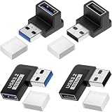 DAOKAI USB 3.1 アダプター 90度 USB3.1 Type A オス - USB-A メス アダプター（上下左右角度対応カプラ）データ転送コンバーターカプラ 高速充電 OTG対応