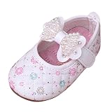 Vacally 子供 ベビーガール プリンセスシューズ ワイルド 弓 ソフトボトム レザー パール シングルシューズ ノンスリップ ファッション かわいい スペシャルドリーム Single shoes