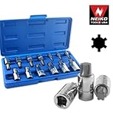 13 Pc Ribe BIT Drive Driver Set for Socket Tool Set Kit M4 to M16 Polydrive Poly by Blue monkey shop