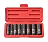 TEKTON 4845 3/8' Drive Deep Impact Socket Set, 3/8'-13/16', SAE, Cr-V, 8 Sockets [並行輸入品]