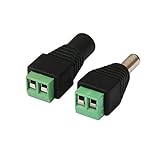 Lovoski DC電源　アダプター　プラグ　コネクタ　　CCTV用　オス＆メス　2.1x5.5mm　1組