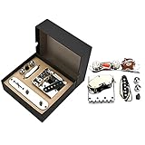 ギターテレキャスターサドルブリッジ3ウェイスイッチコントロールプレート、ギターネックピックアップセットサドルブリッジプレートロードアルニコVピックアップテレキャスターエレキギター交換用(GMA13)