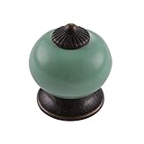 KES Vintage Ceramic Kitchen Bath Cabinet Round Knobs 1-3/10-Inch Diameter Drawer Handles Furniture P