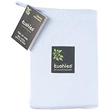 Kushies Organic Jersey Crib Fitted Sheet, Light Blue by Kushies [並行輸入品]