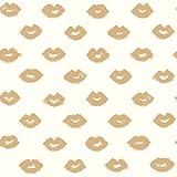 York Wallcoverings ry2721 Risky Business 2 Femme Fataleリムーバブル壁紙、メタリックゴールドグリッター/ホワイト