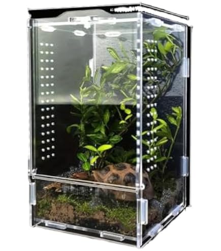 Amazon | Qialexicon アクリル製飼育ケース 360度観察可能 透明