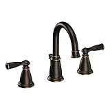 Moen ws84924バンベリー1.2 GPM Widespreadバスルーム蛇口Technolog with取付、 WS84924BRB 1