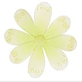 Hangingフラワーイエロー渦巻きナイロンメッシュ花デコレーション装飾赤ちゃん保育園寝室女の子部屋天井壁装飾結婚誕生日パーティーブライダルベビーシャワーバスルーム子供Childrens 3dアートD