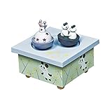 Trousselier Spinning Music Box Girl and Panda by Trousselier