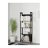 LAIVA BOOKCASE SHELVING UNIT CABINET BLACK BROWN [並行輸入品]