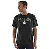 Green Bay PackersメンズHeritage CamoロゴTシャツ、ブラック