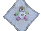 Ellis Baby Blankie Buddies Super Soft 2-in-1 Security Blanket Banky 18x18 Beige Blankie Lovie w/7 ta