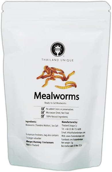 食用 安全 昆虫食 ミルワーム mealworms 15g 美味しい 昆虫 ワーム 幼虫 - 1