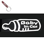SARA STORE(サラ ストア) セーフティーサイン baby on board 赤ちゃんが乗ってます baby in car カー ステッカー キーホルダーホイッスル セット (C)