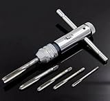 ラチェット タップハンドル タップホルダー タップ 5本付［M3-M8］［カレナック］ (ラチェットタップセット