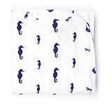 Kate Quinn Organic Receiving Blanket, Onesize (Seahorse) by Kate Quinn Organics