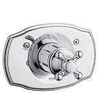 Geneva Single-Handle Thermostat Valve Trim Kit with Cross Handle [並行輸入品]