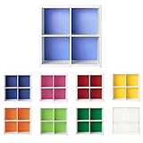 Garage グリッド収納庫GR 本棚 2段2列セット GR-0808 ライスホワイト