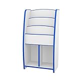 【JAJAN】マガジンラック スリム 幅48cm ブルー［完成品][おまけ付き]【知育家具EVAキッズシリーズ】MRJ-48HB_s