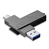 512GB大容量 USB&Type-C 2in1 メモリー フラッシュメモリ 外付けメモリ 合金製 防水防塵 耐久性 高速データ転送 バック