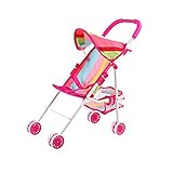 風の翼@ままごと遊びをするおもちゃシミュレーション赤ん坊のカート子供のおもちゃのためピンク色 （L*H*W=24*53*42CM） (A)