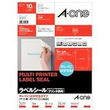 (まとめ) エーワン ラベルシール(プリンター兼用) キレイにはがせるタイプ マット紙・ホワイト A4判 ノーカット 31271 1冊(10シート) 【×5セット】