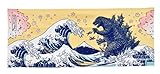 フォーカート ゴジラ＆浮世絵 富嶽 手ぬぐい 桜 日本製 綿100％ [長さ90×幅34ｃｍ]