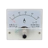 uxcell　電流計　ゲージ　アナログ電流計　85L1 AC 0-50A　矩形　アナログパネル　ホワイト