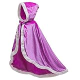 クリスマス子供服冷凍エルザプリンセスケープケープケープガールズコスチューム (Color : Purple, サイズ : Child 140)
