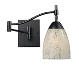 Elk 10151/1DR-SW Celina 1-Light Swing arm Sconce In Dark Rust with Snow White Glass [並行輸入品]