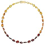 Baltic Amber Teething Necklace for Babies - Lab-Tested - Comes With Silicone Teething Necklace - Pol