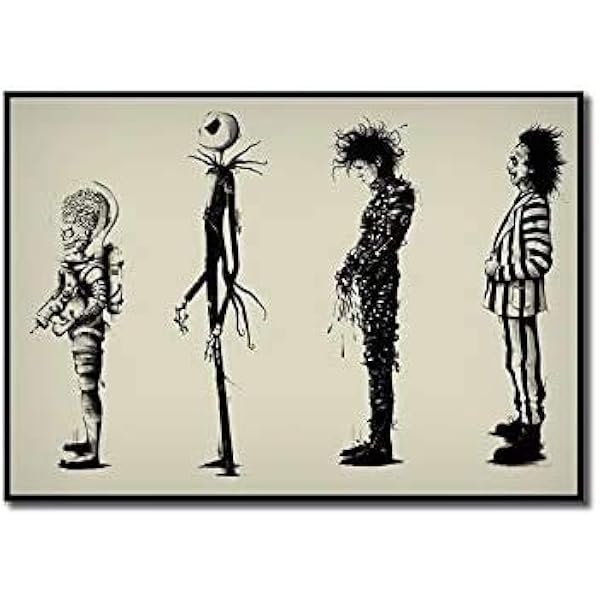 Amazon ティムバートン映画ビートル ポスター 絵 油絵 キャンバスのポスター壁アートアートパネル ホーム壁装飾 モダン インテリア絵画 パネル アートフレーム 壁掛け キャンバス絵画 部屋飾り 壁の絵40x60cm フレームレス ウォールステッカー