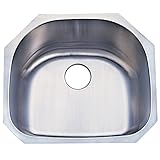 Kingston Brass Gourmetier GKUS2321 Undermount Single Bowl Kitchen Sink 23-1/2-Inch-Length by 21-Inch