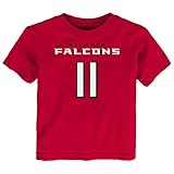NFL幼児用Julio Jones Atlanta Falcons Boys – Mainliner Player Name半袖Tシャツ、クリムゾン、2t