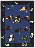 Joy Carpets Kid Essentials Early Childhood Smooth Sailing Rug, Multicolored, 5'4 x 7'8 by Joy Carpet
