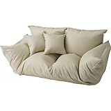 レザー調カウチソファ（クッション付）　ホワイト　ＳＤ－００８２ＷＨ