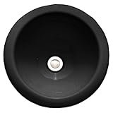 American Standard 0571.000.178 Royton Countertop Sink without Faucet Deck, Black [並行輸入品]