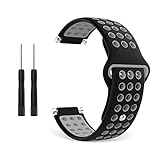 ガーミン用 フォーアスリート ベルト Dadanism 235J/220J/230J/235J/620J/630J/735XTJ /アプローチ S20 / S5 / S6 交換ベルト バンド ガーミン フォーアスリート235J シリコン製腕時計ストラップ/バンド ドライバー2つ付き Black+Gray