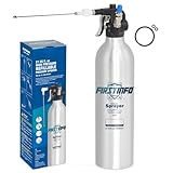 良匠 FIRSTINFO TOOLS 高圧用詰替式スプレー缶 620ml アルミ製 逆さ使用可 充填式 引金式 缶スプレー リフィーラー 2wayノズル付き