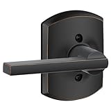 Schlage Lock Company F170LAT716GRW Latitude Single Dummy Door Lever with Decorative Greenwich, Aged 