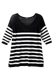 【 アウトレット 】 Angeliebe エンジェリーベ マタニティ ボーダー ニット 妊婦服 産前 産後 薄手 フリー ブラック × ホワイト 20320 20320200