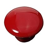 buyeonline 2個レッドラウンドセラミックノブ引き出しキャビネット食器棚プルハンドルL