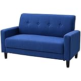 山善(YAMAZEN) ソファー 2人掛け 幅120cm 肘付き ネイビー KDA-120(NV)